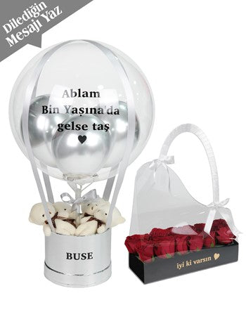 Aynalı Gümüş Serisi Doğum Günü Hediye Seti