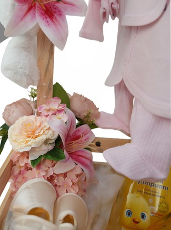 Özel İsim Basklı Yenidoğan Bebek Hediyesi Vip Kasa Balon Kutusu Seti