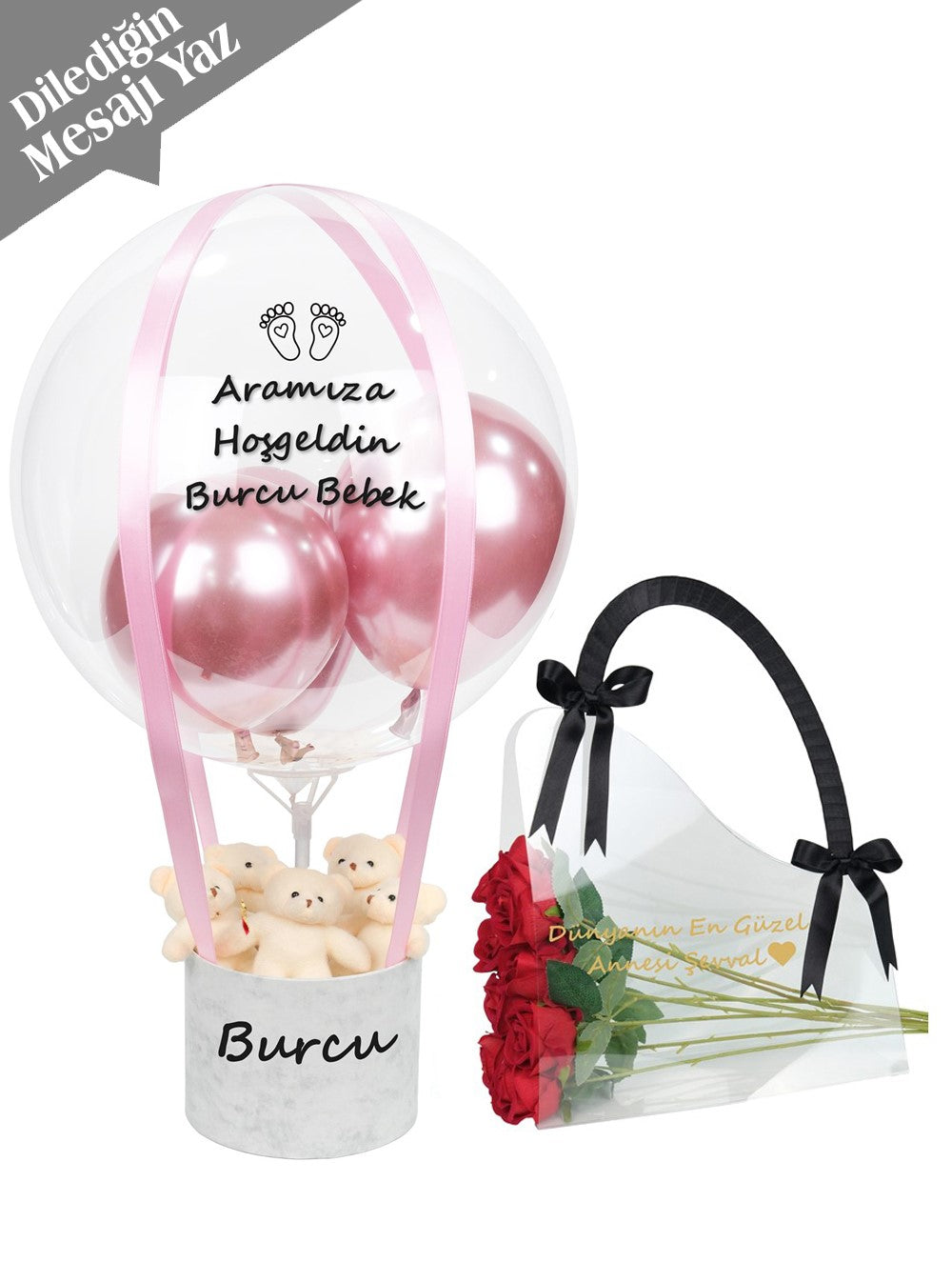 Kırmızı Beyaz Anne Bebek Hediyesi