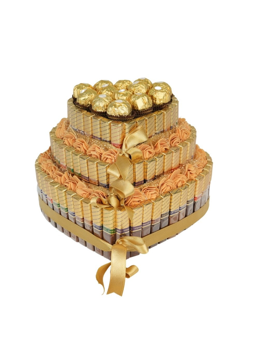 Merci Ferrero Rocher Kalp Çikolata ve Güller