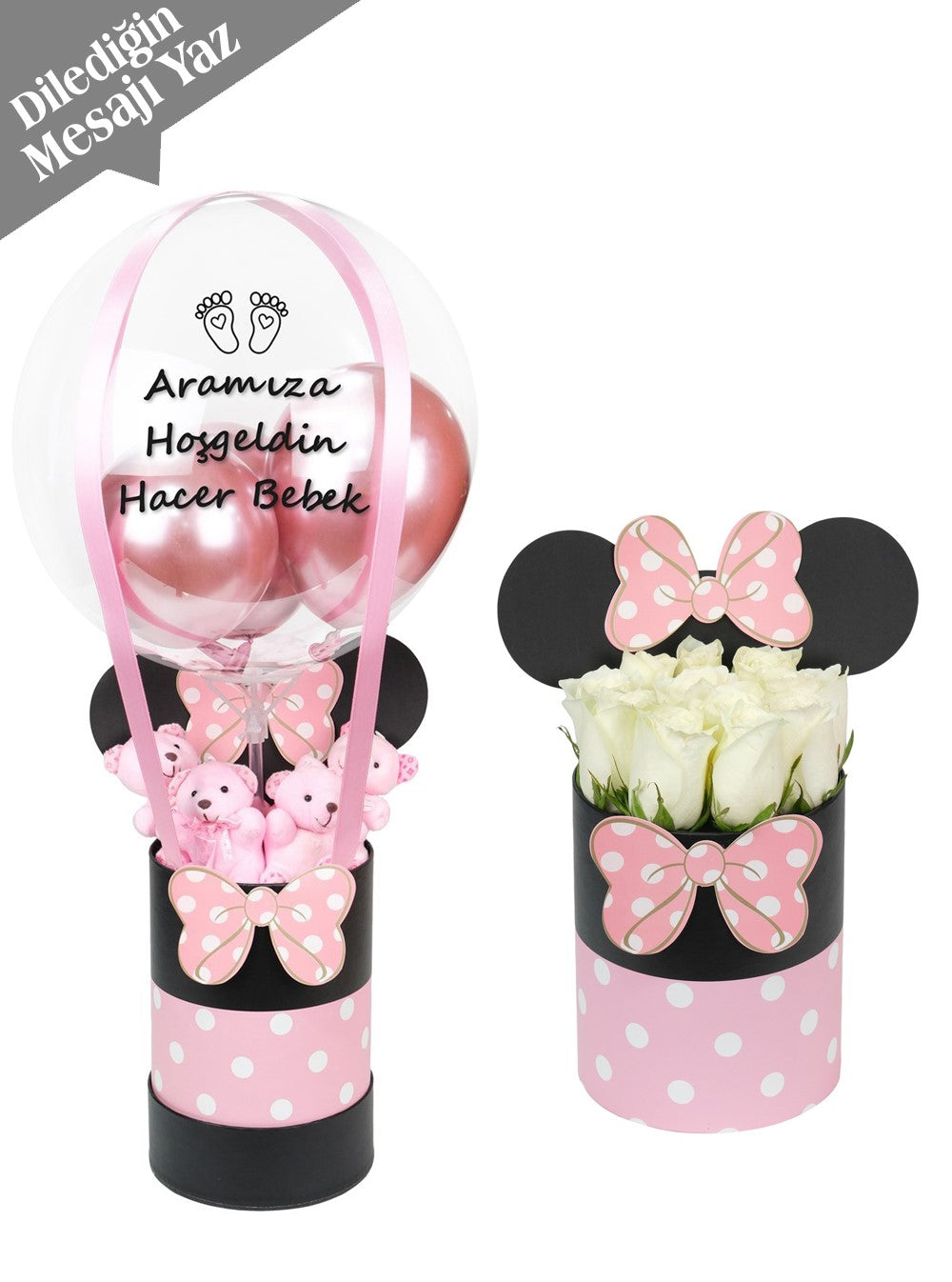 Minnie Mouse Yeni Anne Bebek Hediye Seti