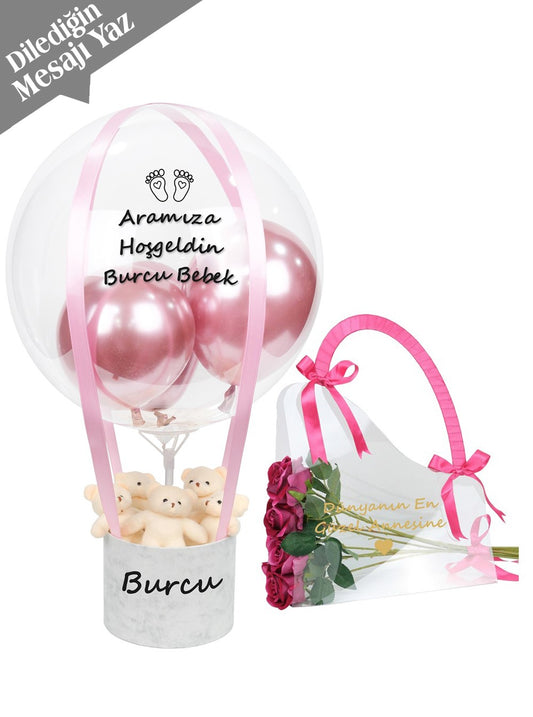 Pembe Beyaz Anne Bebek Hediyesi