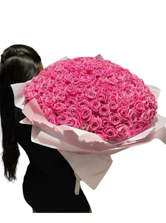200 Pembe Gül Buket Luxury