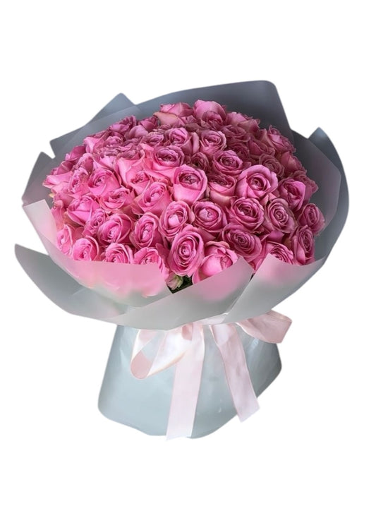 60 Adet Pembe Gül Buketi Luxury