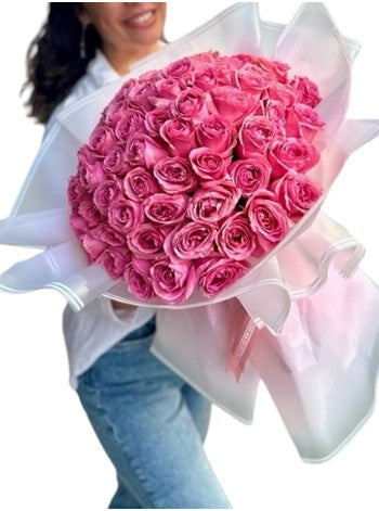 101 Pembe Gül Buket Luxury