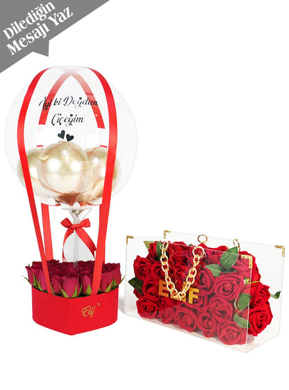 Balon ve Vip Çanta Set Premium