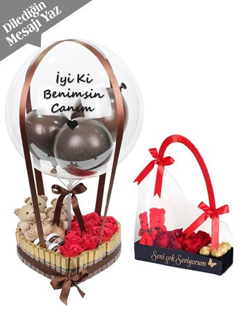 Sevgiliye Hediye Çikolatalı Set