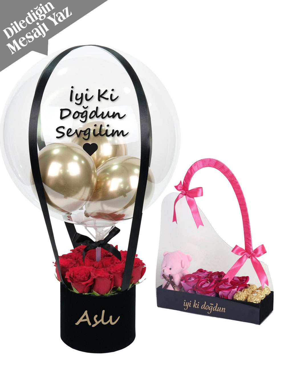 Sevgiliye Hediye Kutuda Kırmızı Güllü Set