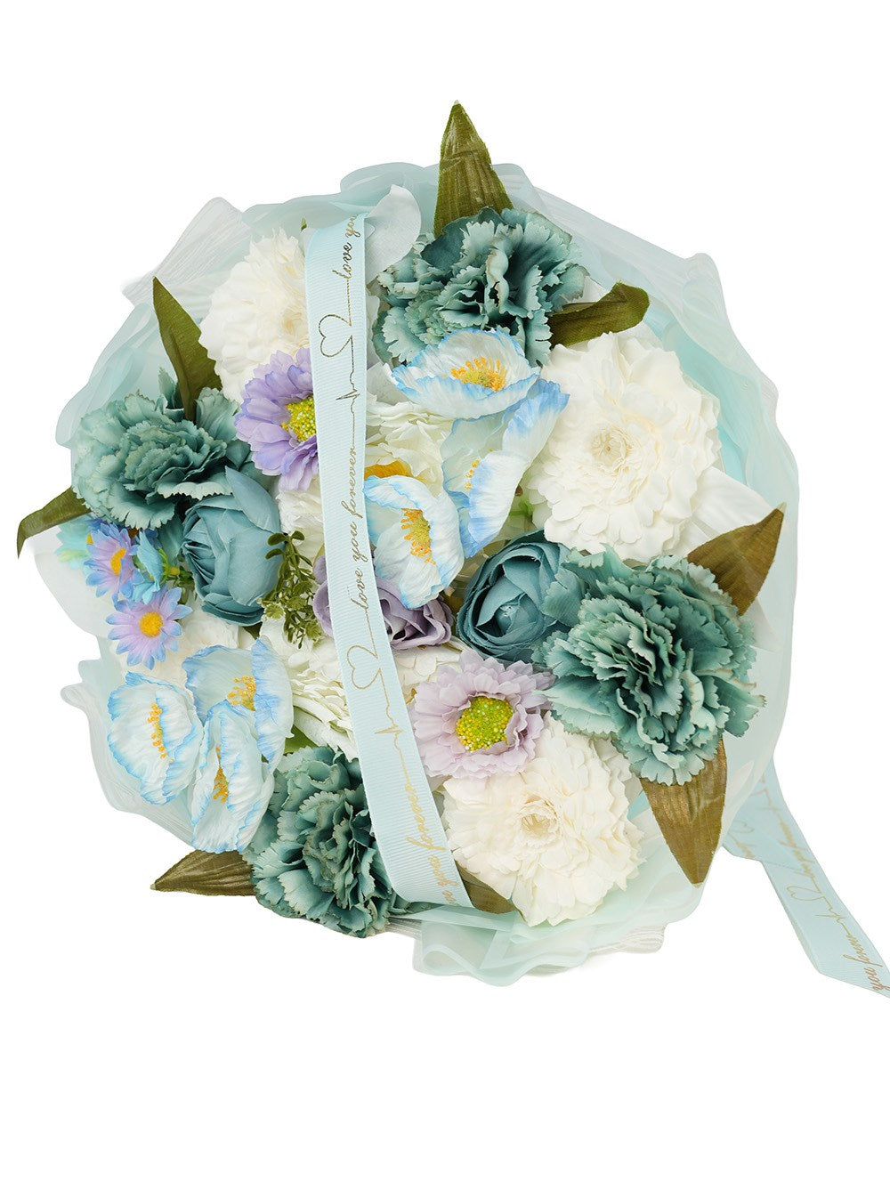 Canlı Görünümlü Su Yeşili & Pastel Mix Yapay Buket